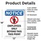 Signmission Employees Only Beyond OSHA Notice Sign, Plastic, 12in W x 18in L, 2PK OS-2PACK-NS-P-1218-V-11985 - alternate 4